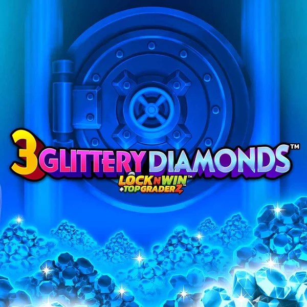 3 Glittery Diamonds online game logo by PearFiction Studios on spinnania.fr