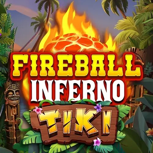 Official Slots logo: Fireball Inferno Tiki by NetEnt at Spinania Casino