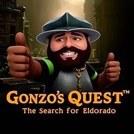 Logo of Gonzo's Quest from NetEnt at Spinania Casino